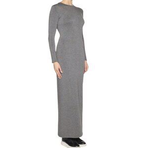 Bleusalt Bodycon Maxi Dress Gray Soft Modal Long Minimalist